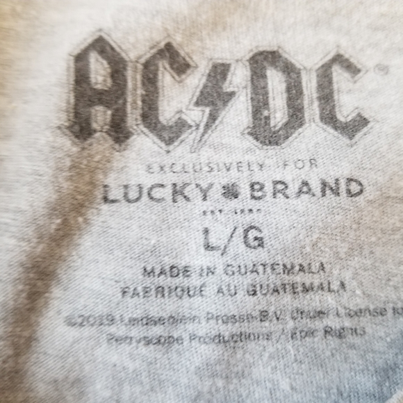 Lucky Brand AC/DC tee shirt ~large - Picture 6 of 9